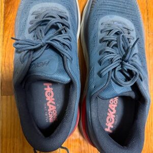 Hoka One One Men's Blue and Red Sneakers